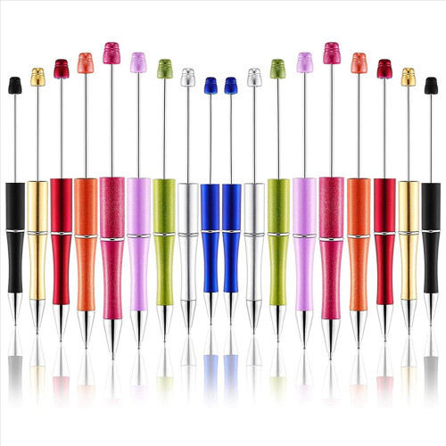 Penna in plastica con perline per bambini, studenti, ufficio, materiale scolastico, 20 pezzi 1