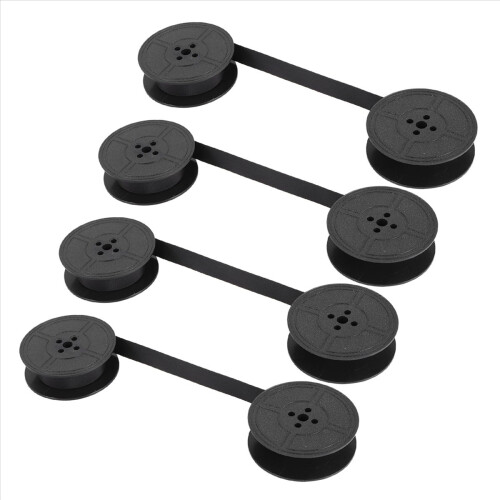 4Pack Typewriter Ribbon Twin Spool Pack Ink for Most Typewriter Black 1