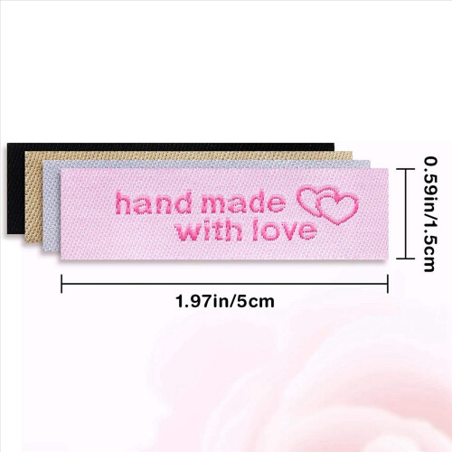 120 Pieces Personalized Sewing Labels Sew on Clothing Pattern Label 2