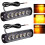 LED Emergency Strobe Lights, Amber 6 LED Strobe Flashing Light 2 Pack 5