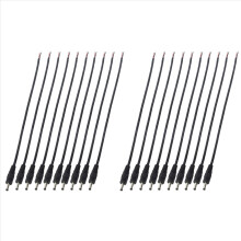 Pachet de 10 cabluri de alimentare CC de la mufă jack mascul la mufă goală 3,5 x 1,35 mm pentru alimentare CC