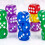 50Pack 14MM Translucent&Solid 6-Sided Dice for ,Activity 4