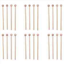 2 pares de mazos de madera para percusión de campanas de energía y xilófonos.