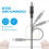 USB To DC Power Cable with 10 Interchangeable Plug Connectors Adapter 5