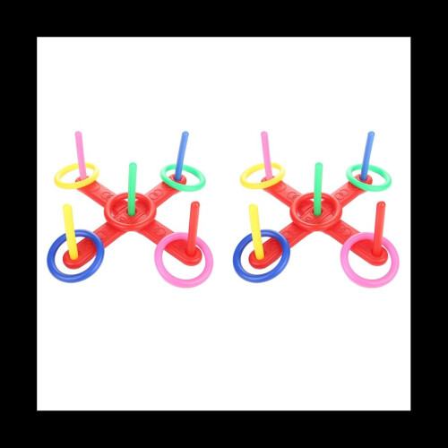 2X Ringkastningsspel Quoits Hoopla Set Quoits Pinnar Rep Mål