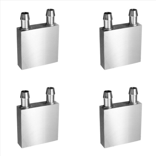 Aluminium vannkjølingsblokkkjøler for datamaskin CPU-radiator sølv