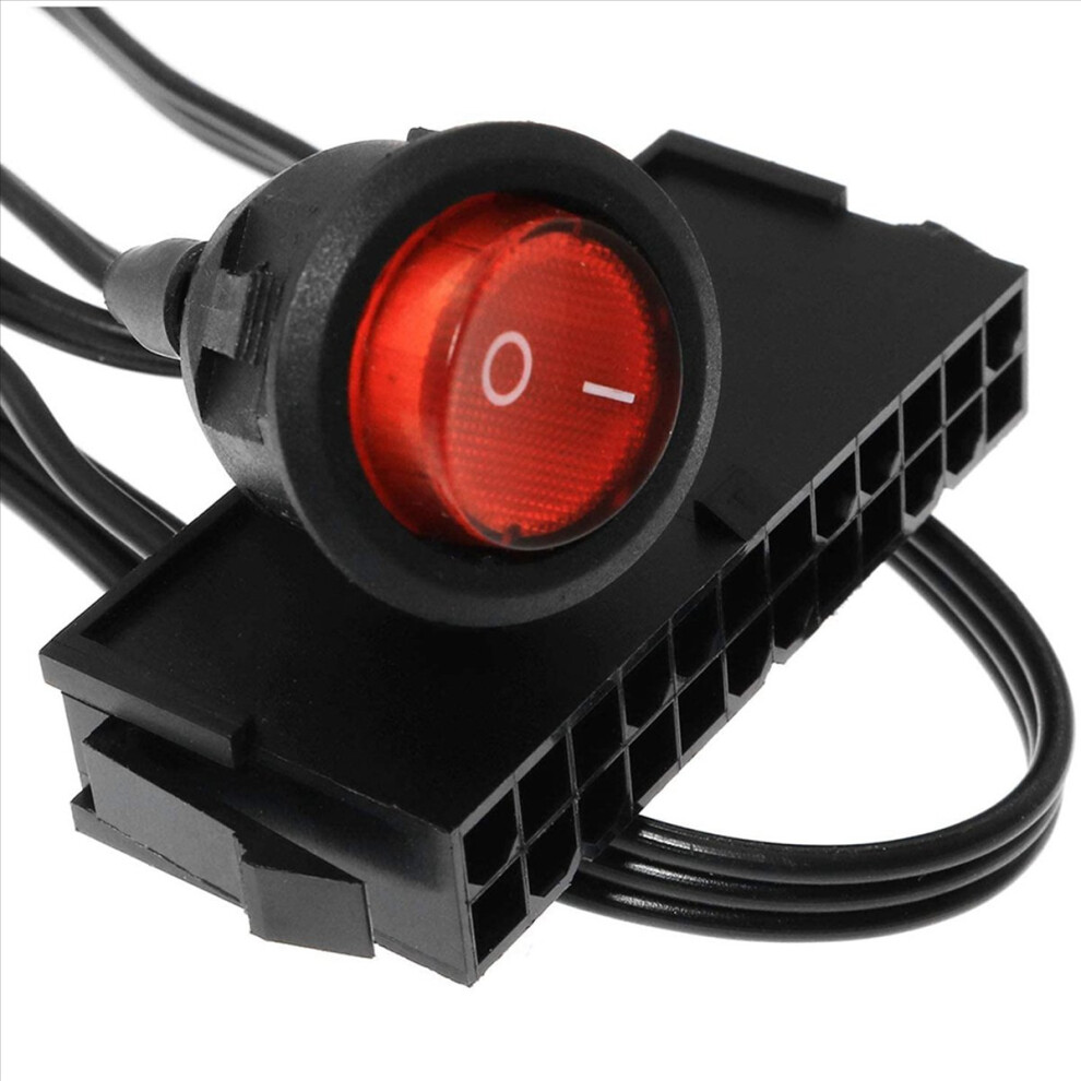 4Pcs 50Cm Copper Tin Wire 24-Pin Female Atx Psu Power Supply Red 4852508268293