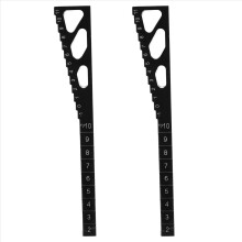 2X RC Model Car Ride Height Droop Gauge Righello Strumento di Misurazione Nero