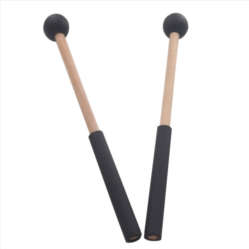 1 par de baquetas de tambor de língua com cabeça de borracha macia 2