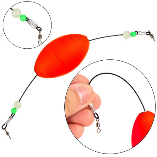 6-pack visdobbers met popping cork voor rode forel 2