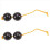 2X Rhythmic Ball, Egg Shaker Double Gourd Percussion, Nero 4