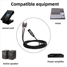 Stereo audio kabel zesilovače směšovací konektor AV kabel 1m