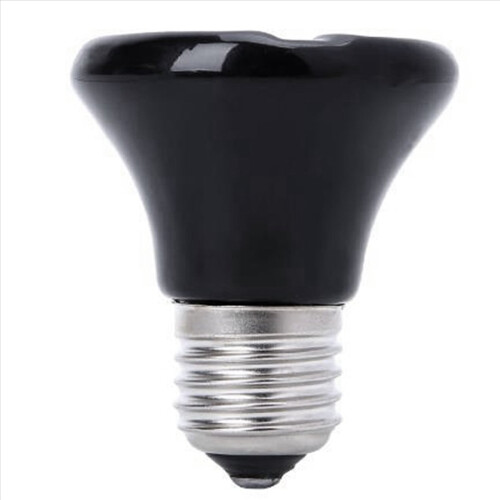 25W E27 Varmelampe til kæledyr, sort infrarød keramisk emitter, 220-230V 1