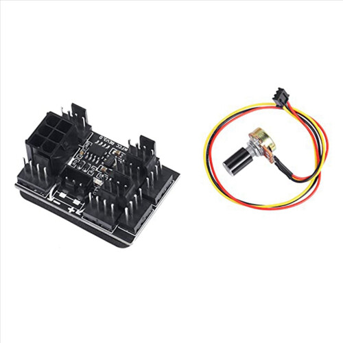 3-bens 4-bens blæseradapter PWM køleblæsernav regulator 8-vejs splitter 1