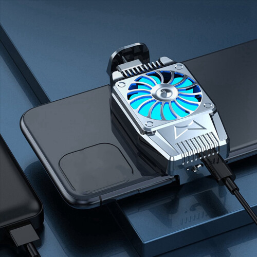 Mobile Phone Cooler for and Android Phone Cooling Fan Silver 2