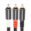 Καλώδιο Y Subwoofer Y προσαρμογέα 1X σε 2X RAC καλώδιο ήχου, 1 μέτρο 2