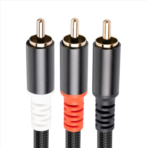Καλώδιο Y Subwoofer Y προσαρμογέα 1X σε 2X RAC καλώδιο ήχου, 1 μέτρο 1