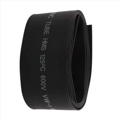 30mm 2:1 Black Polyolefin Insulation Heat Shrink Tubing 1M 1