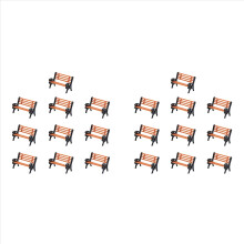10Pcs Modell Zug HO KEINE Maßstab 1:75 Bank Stuhl Modell
