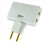3X Rotate EU Plug Converter 180 Degree Extension Plug,White 3