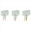 3X Rotate EU Plug Converter 180 Degree Extension Plug,White 1