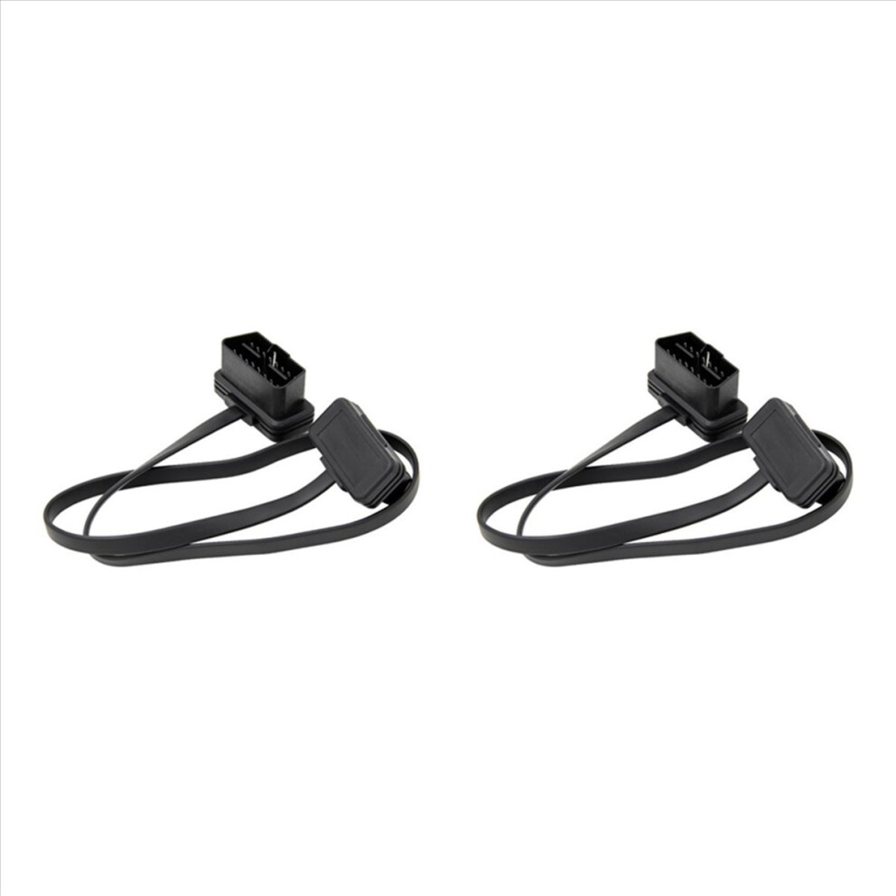 Car Elbow Obd2 16 Pin Male To Female Flat Diagnostic Extension Cable 4852508294995