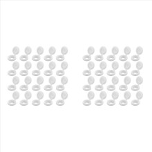 200 peças de tampas de cabeça de parafuso de plástico com dobradiças para decoração (branco)