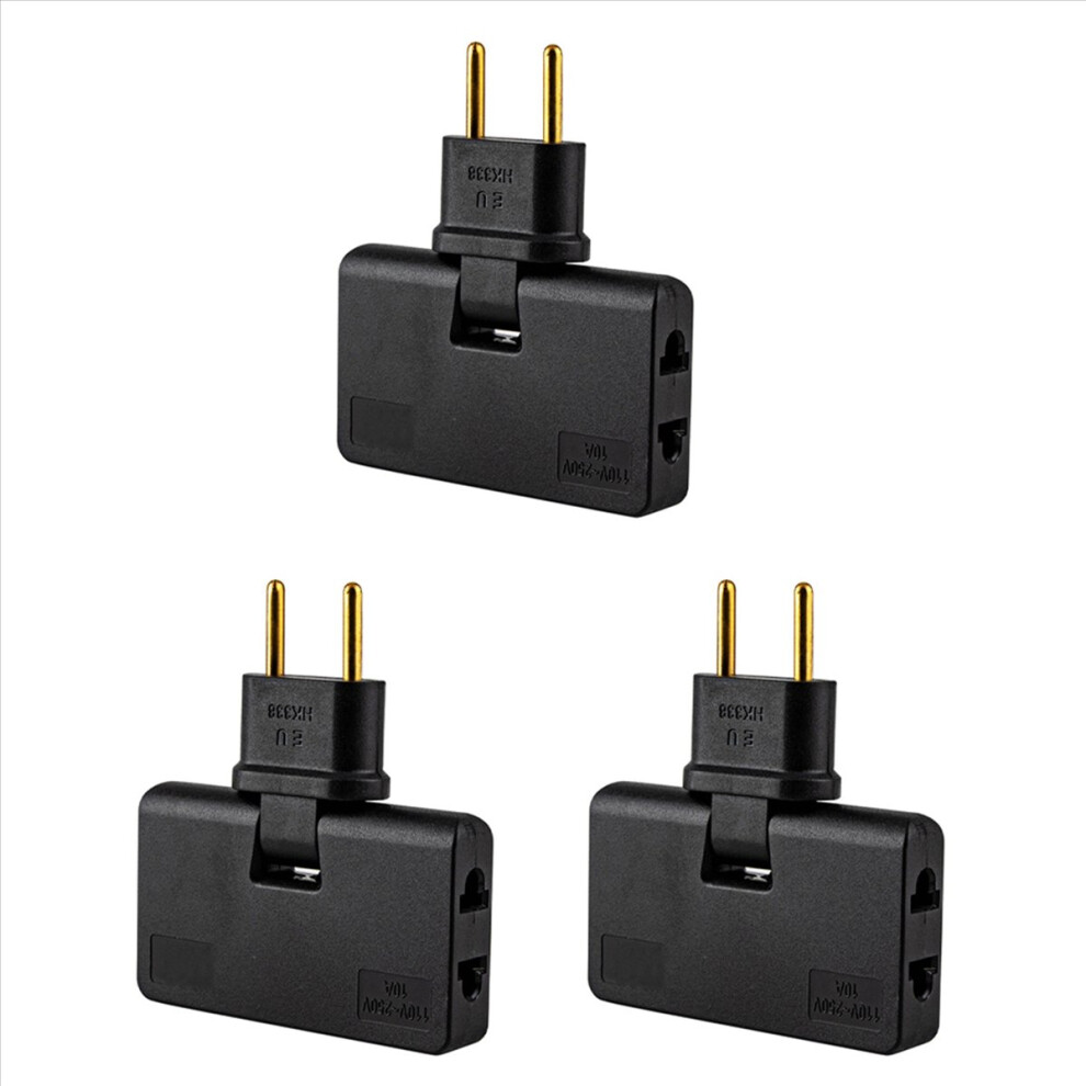 Rotate Eu Plug Converter 180 Degree Extension Plug,Black 4852508205618