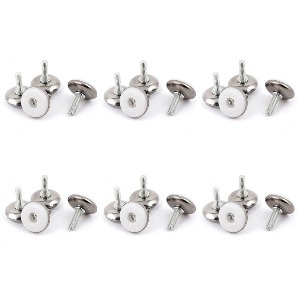 Furniture Adjustable Screw On Glide Leveling Foot Feet M6x20mm 4 Pcs 4852508205670