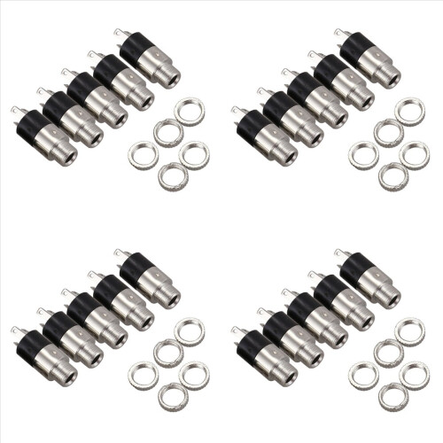 5 stk. 3,5 mm stereojackstik til panelmontering
