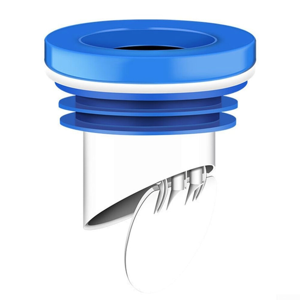 Toilet Flange Seal With Silicone Rubber Anti-Backflow Check Valve For 100-110 Pvc Pipes Leak-Resistant Wax Ring Blue 9016109827357