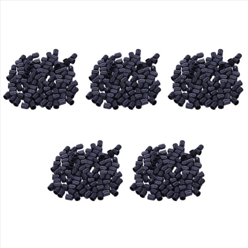 Sett med 100 - Sorte plastventilhetter