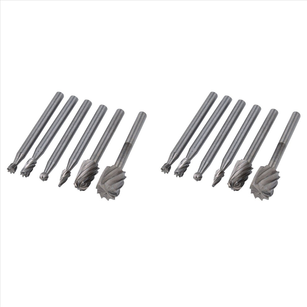 6Pcs Hss Rotary Multi Tool Burr Router Bit Mill Cutter Attachment 4852508223872