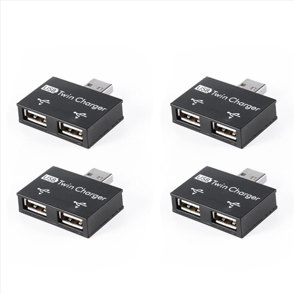 Dual 2 Port Usb Dc 5V Charging Splitter Hub Adapter Converter Black 4852508223667