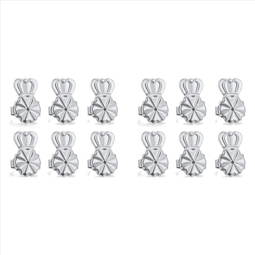 3-Pairs Earring Backs,Earring Backs Lifter(Silver Color)
