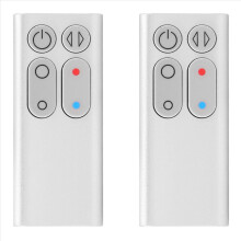 2x vervangende AM04 AM05 afstandsbediening voor ventilatorkachel (zilver)