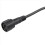 Cable conector macho hembra de 2 pines LED impermeable negro 6