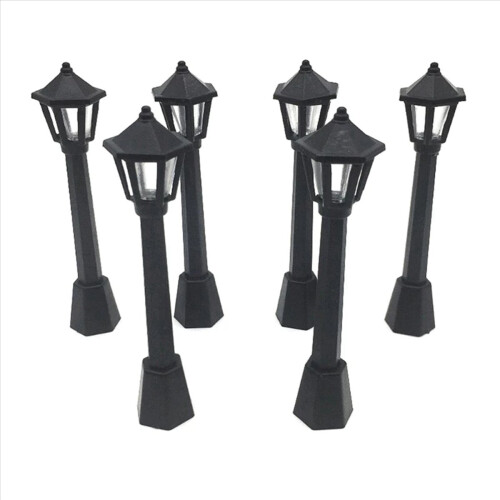 4Pcs Straße Post Lichter Modell Eisenbahn Zug Lampe Post Lichter 1