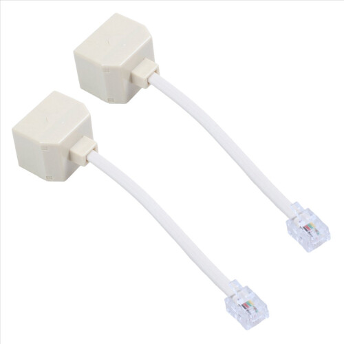 Telefon RJ11 Stecker auf Doppel RJ11 Buchse Splitter Adapter