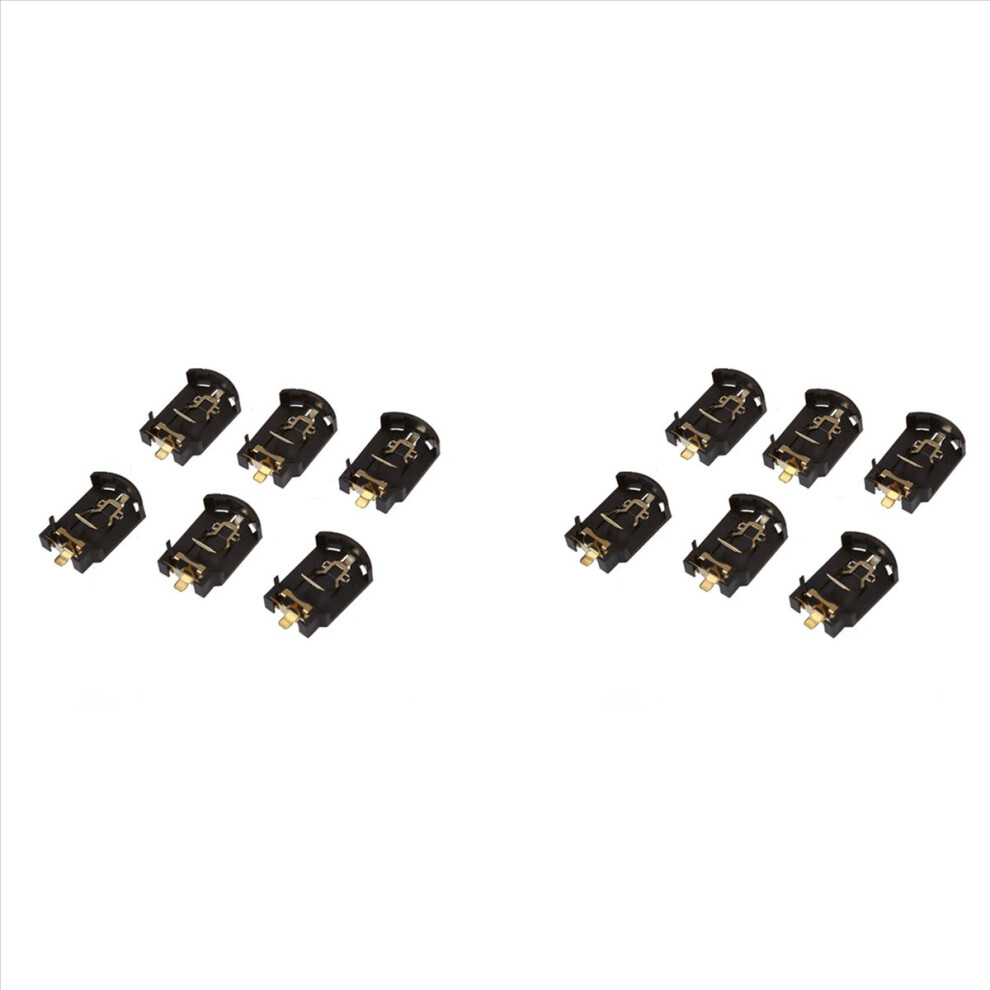 6Pcs Plastic Housing Cr2032 Button Cell Battery Socket Holder Brown 4852508248769