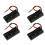 Black Plastic Battery Case Holder Wire 2 x 1.5V AAA 1