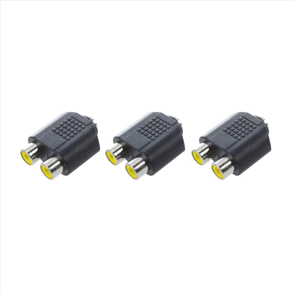 3.5Mm Female Jack To Dual Female Phono Adapter Connector 4852508249834