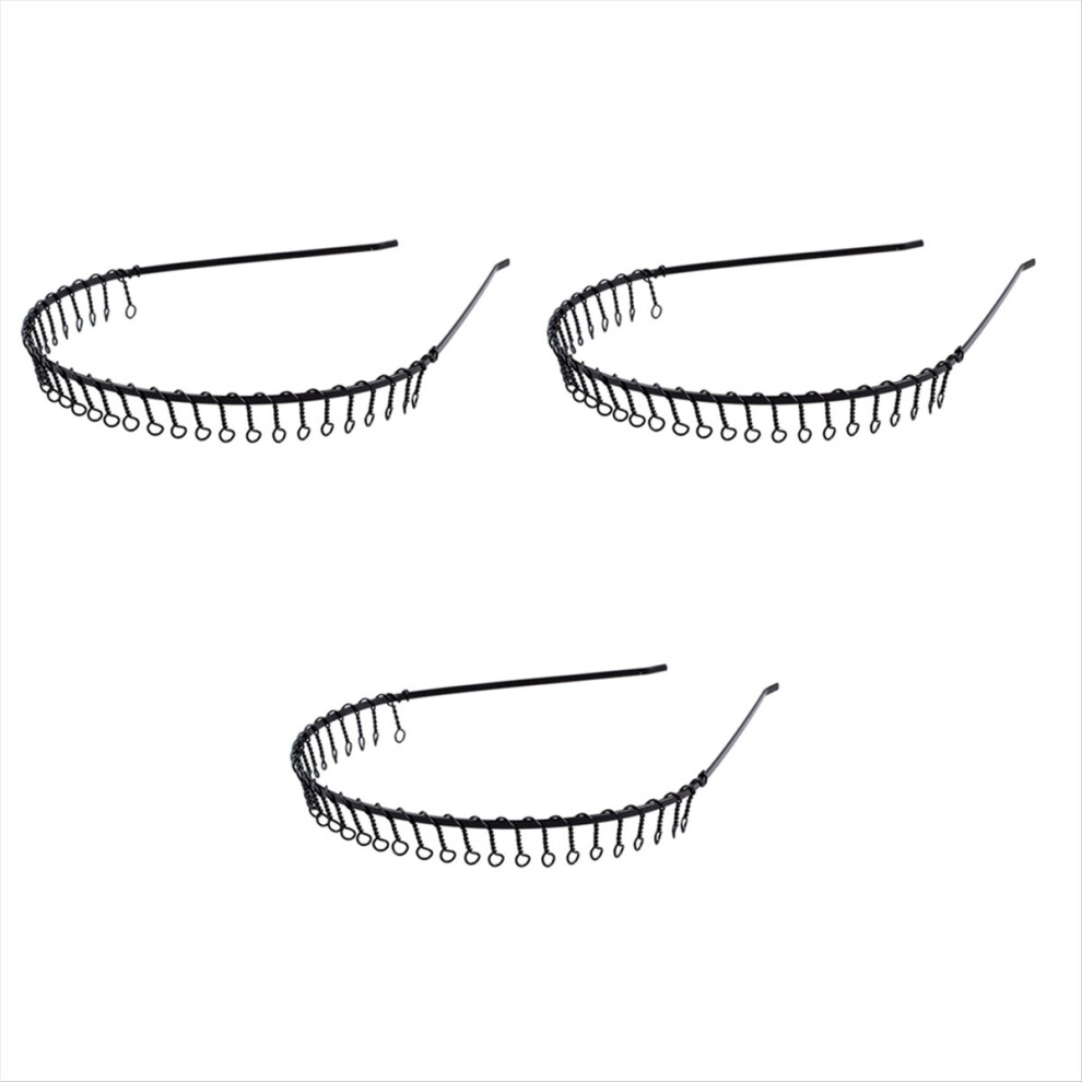 Nincs Márka Sport Mens Metal Football Running Hair Headband Hairband Black