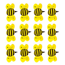 100Stk Party Deko Karten Gelb Bienenmotiv Papier Verpackungskarten