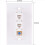 2X Ethernet Coax vægplade, hun-til-hun vægplade 4