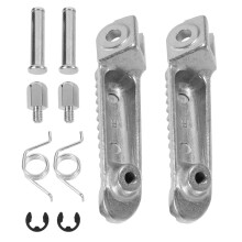 1Set Silbrige Langlebige Motorbike Fußstütze Aus Hochwertigem Stahl