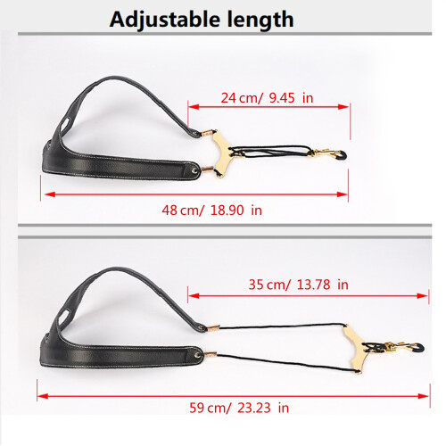 Adjustable Neck Strap Saxophone Harnesses Replacement Fashion PU 2