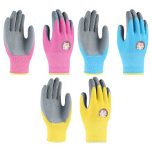 3Paare Dicke Latex Gartenschutzhandschuhe Für Kinder, Bunt Und Robust