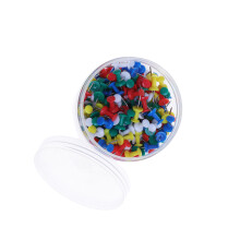 400Stk Bunte Büro-Pushpins Aus Kunststoff Und Stahl Für Pinnwand