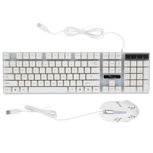 Wired Backlight Mechanical Feel Keyboard Gaming (Weiß)